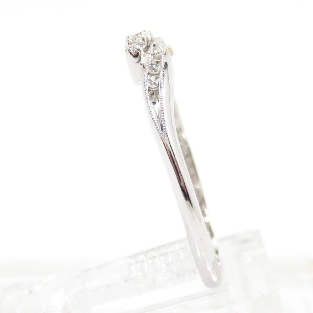 14k white gold and Diamond band - Picture 6 of 8
